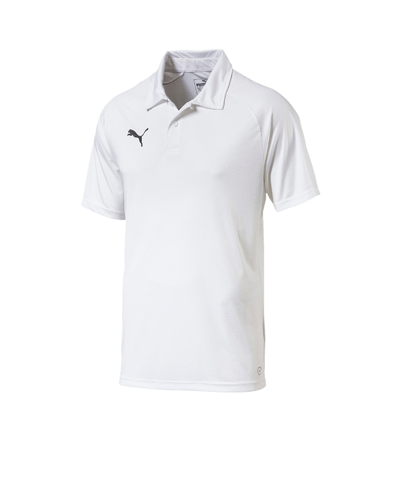PUMA LIGA Sideline Poloshirt Weiss Schwarz F04