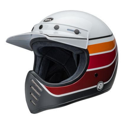Casque Bell MOTO-3 RSD SADDLEBACK - Blanc / Noir