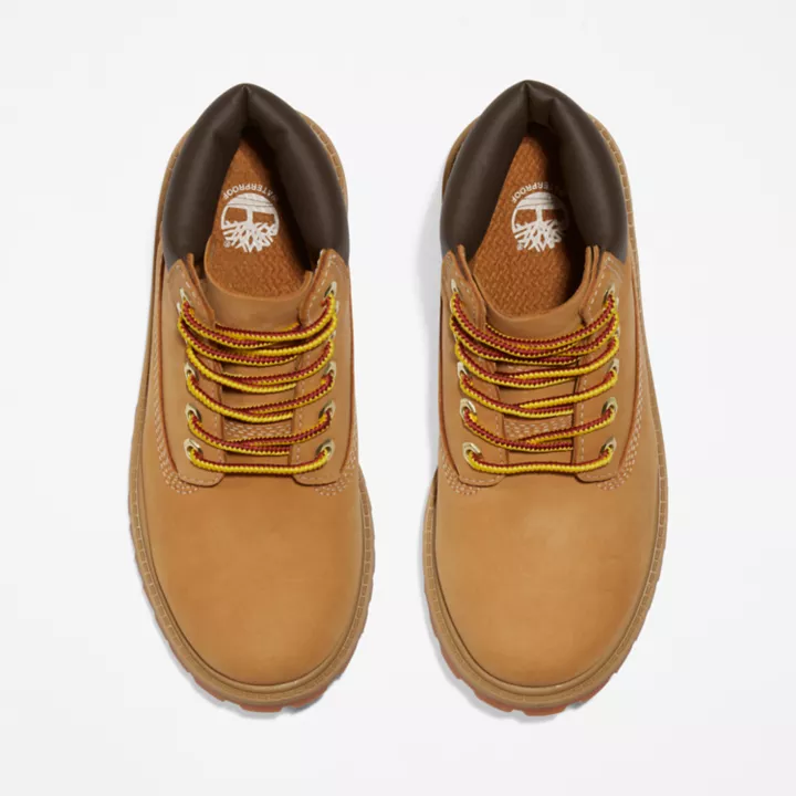 Bota Timberland Premium de 6 polegadas para jovens na cor amarela