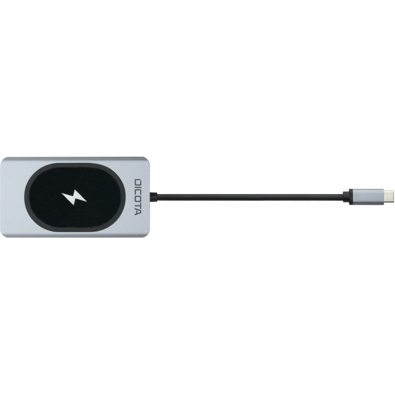 DICOTA D32059 hub & concentrateur USB Type-C Noir, Argent