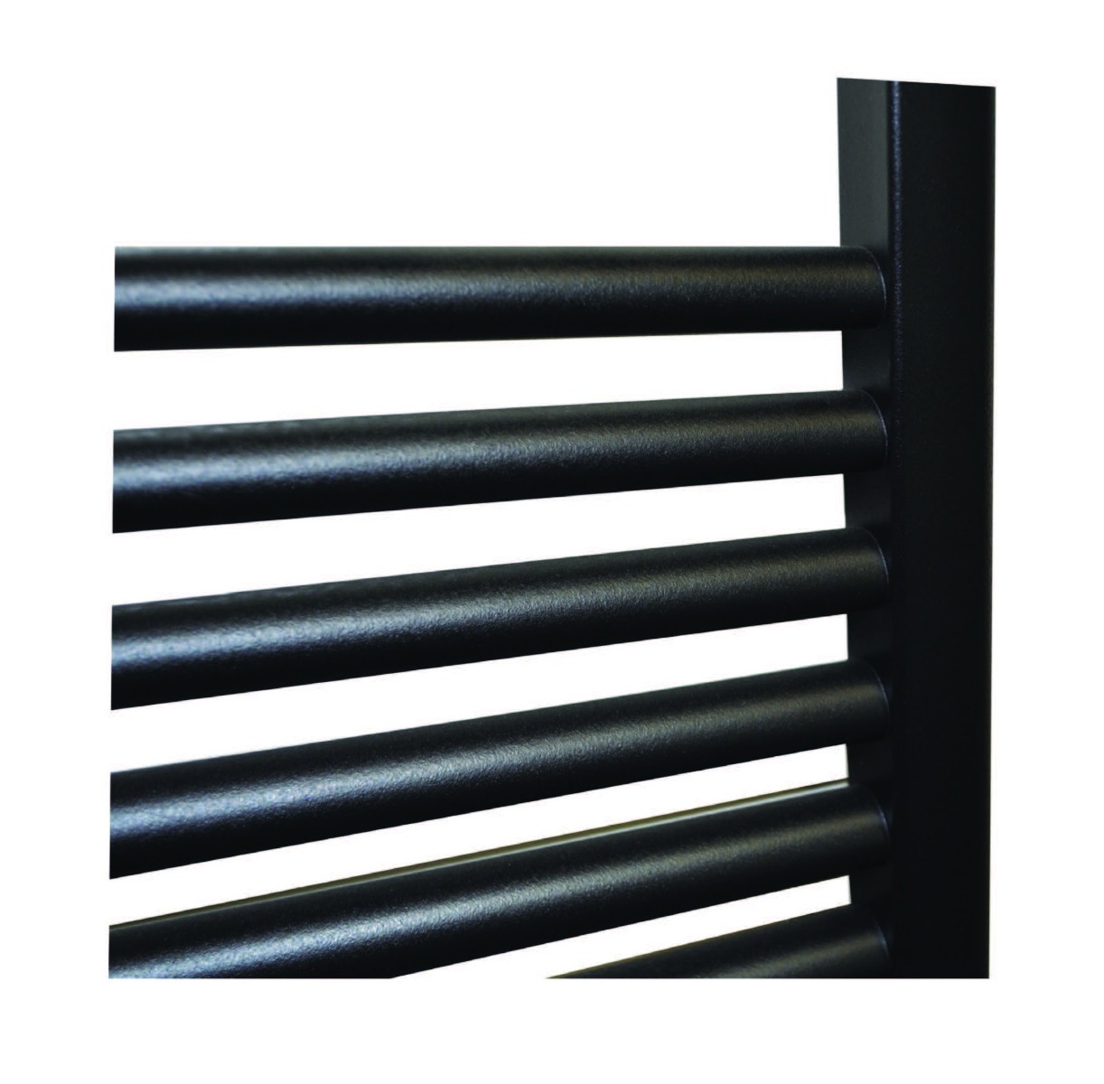 Sanicare design handdoekradiator 60x160cm midden aansluiting zwart mat
