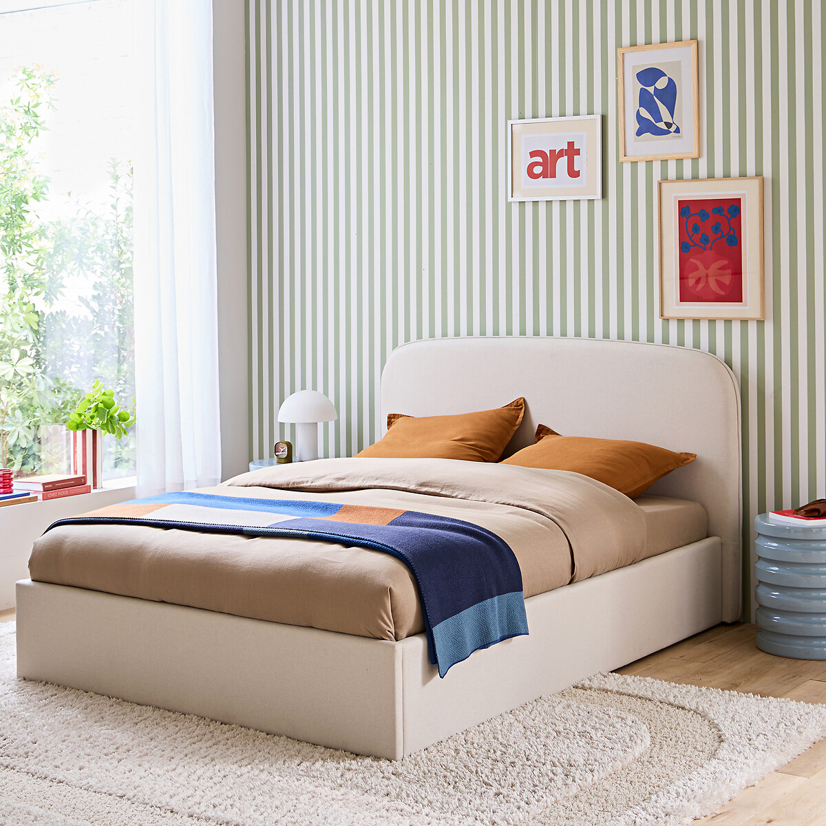 LA REDOUTE INTERIEURS<br>Cama baú com estrado de ripas rebatível, Conto