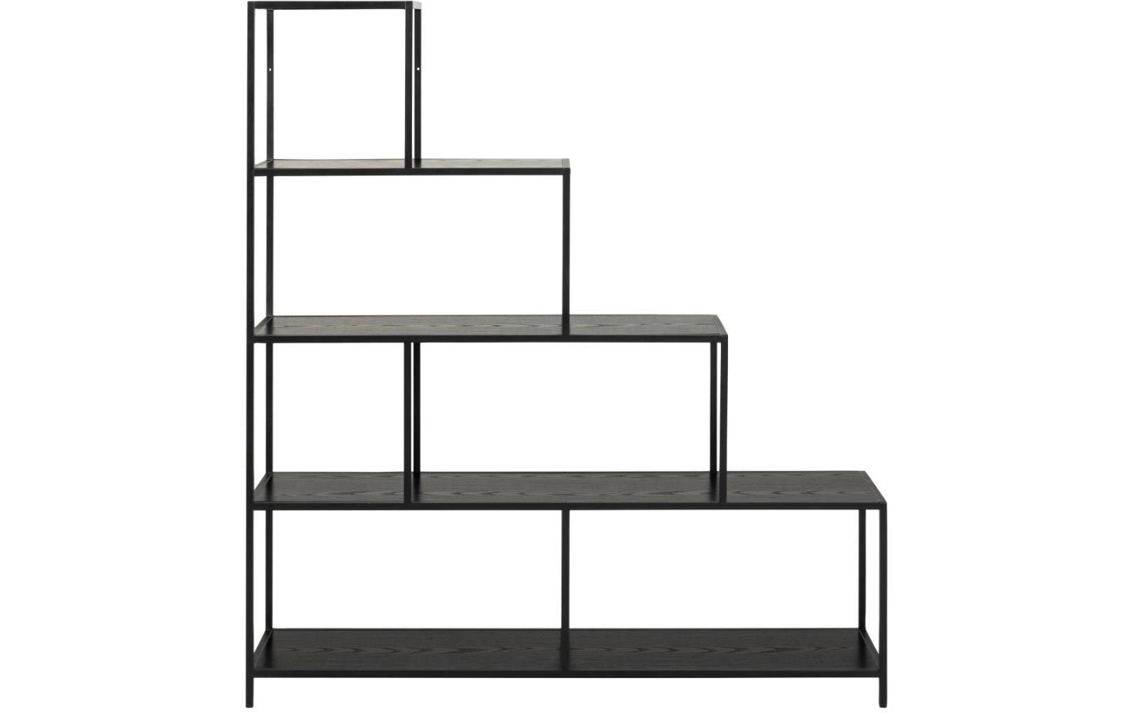 Regal Seaford 135 x 35 x 150 cm, Schwarz<br>Bücherregal