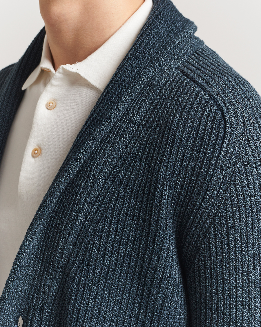 Boglioli Shawl Collar Cardigan Navy