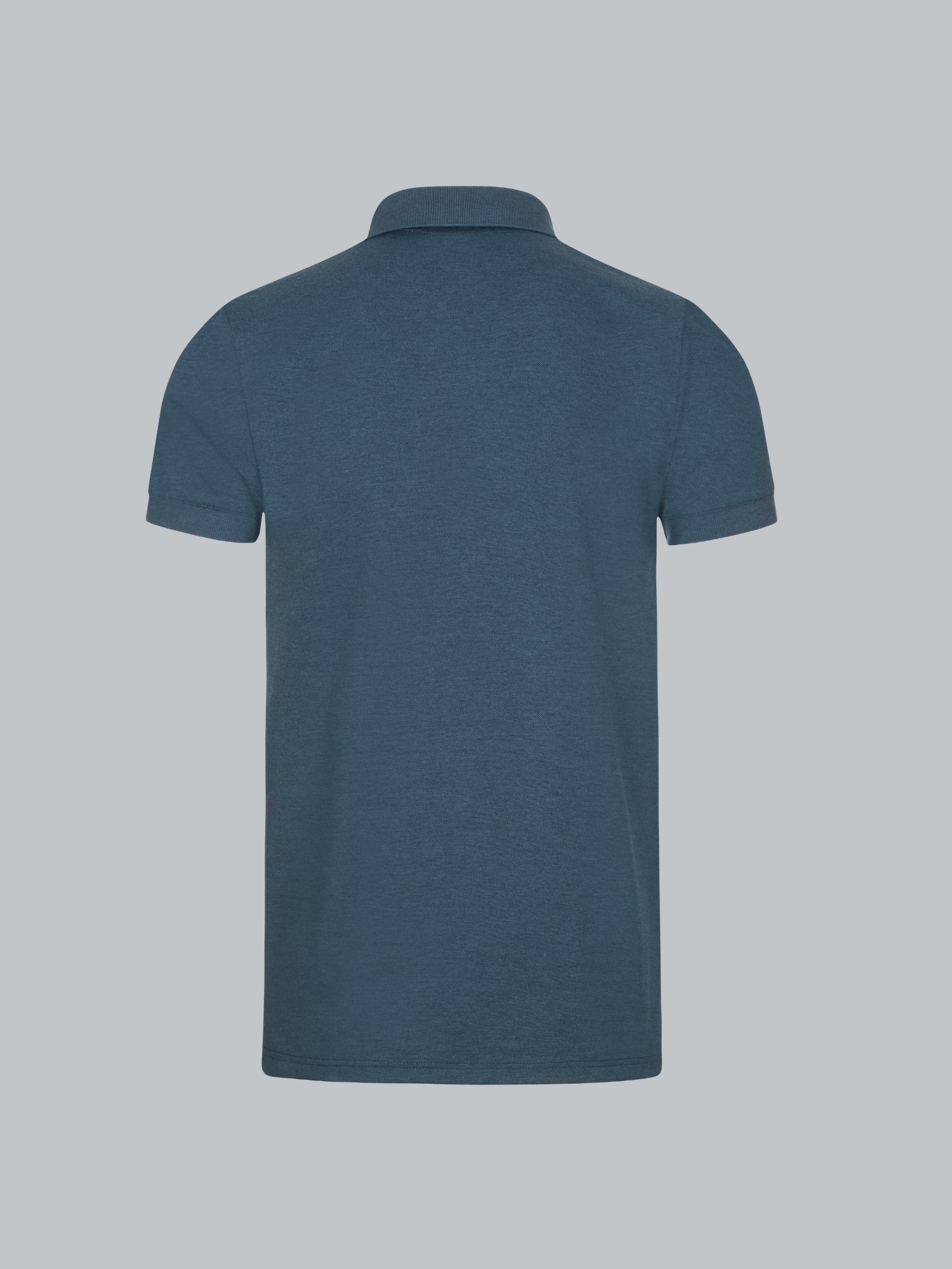 Slim Fit Poloshirt aus DELUXE-Piqué Jeans-melange