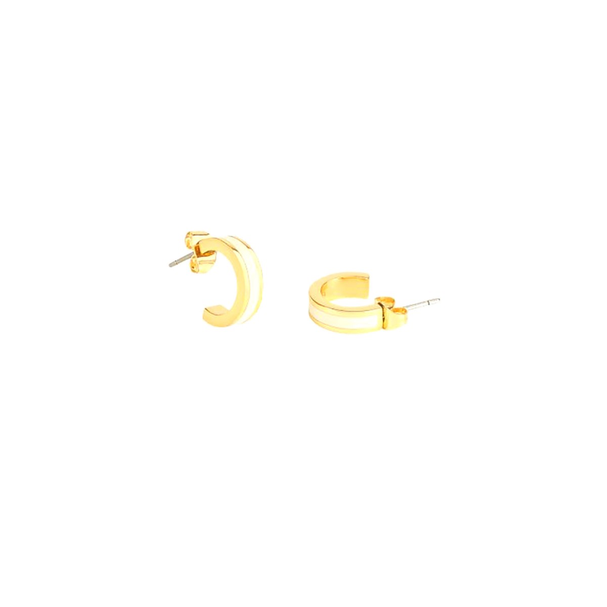 Mini créoles Bangle Up dorées et sable