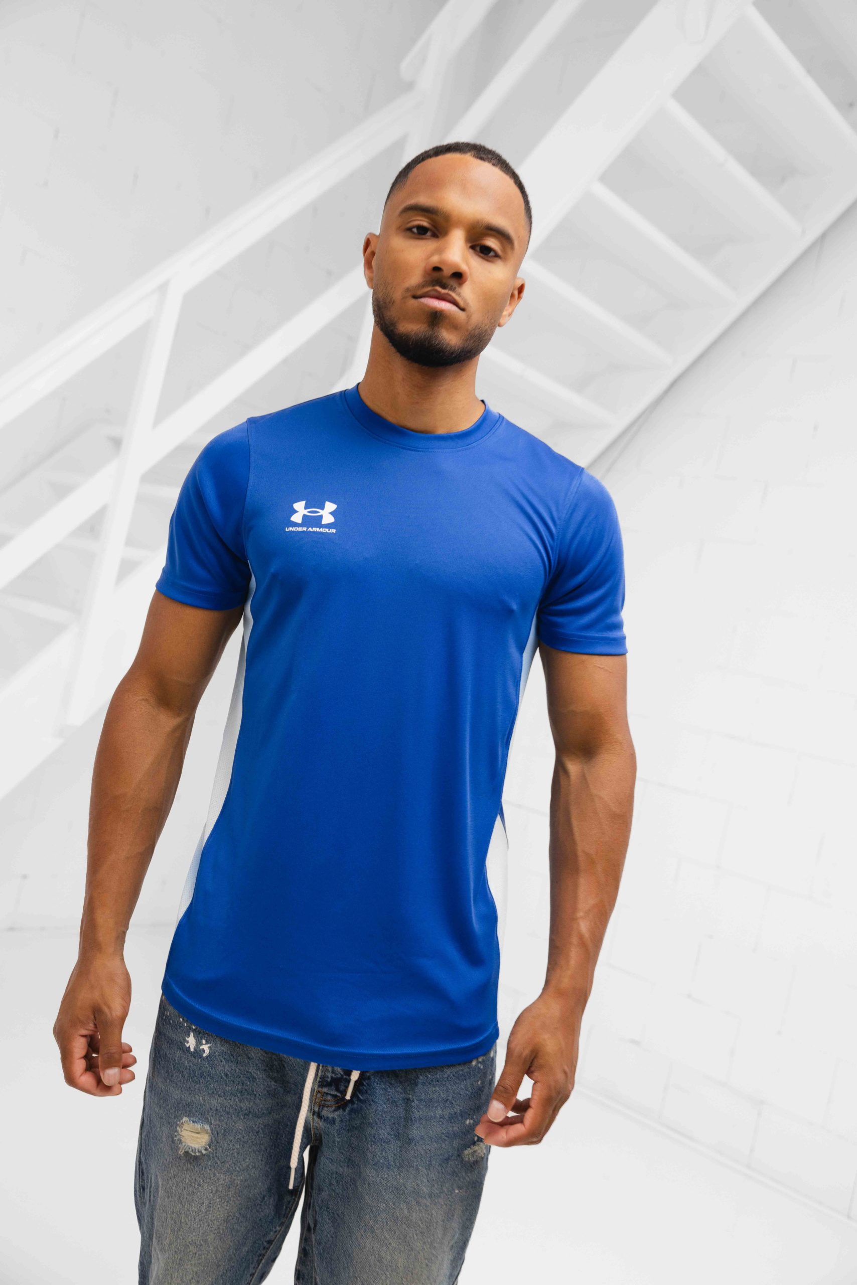 Under Armour Challenger T-Shirt Heren Blauw