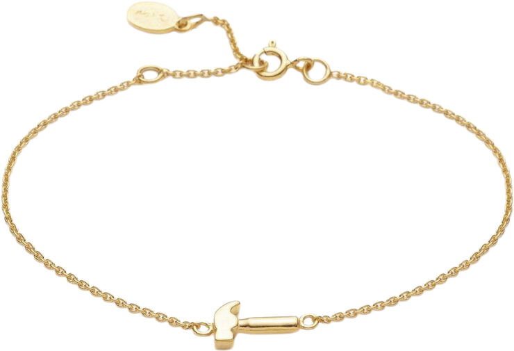 With love darling Hammer bracelet VERMEIL (925 Sterling silver gold plated 2. 5 micron) Vermeil