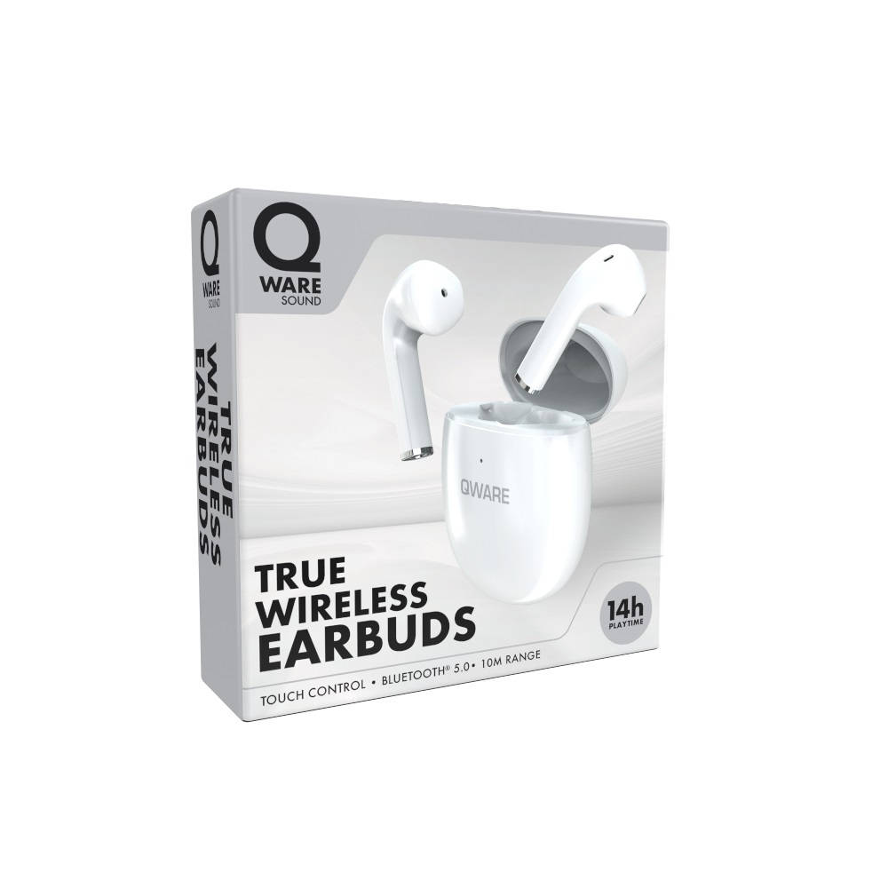Qware Sound True draadloze oordopjes - wit