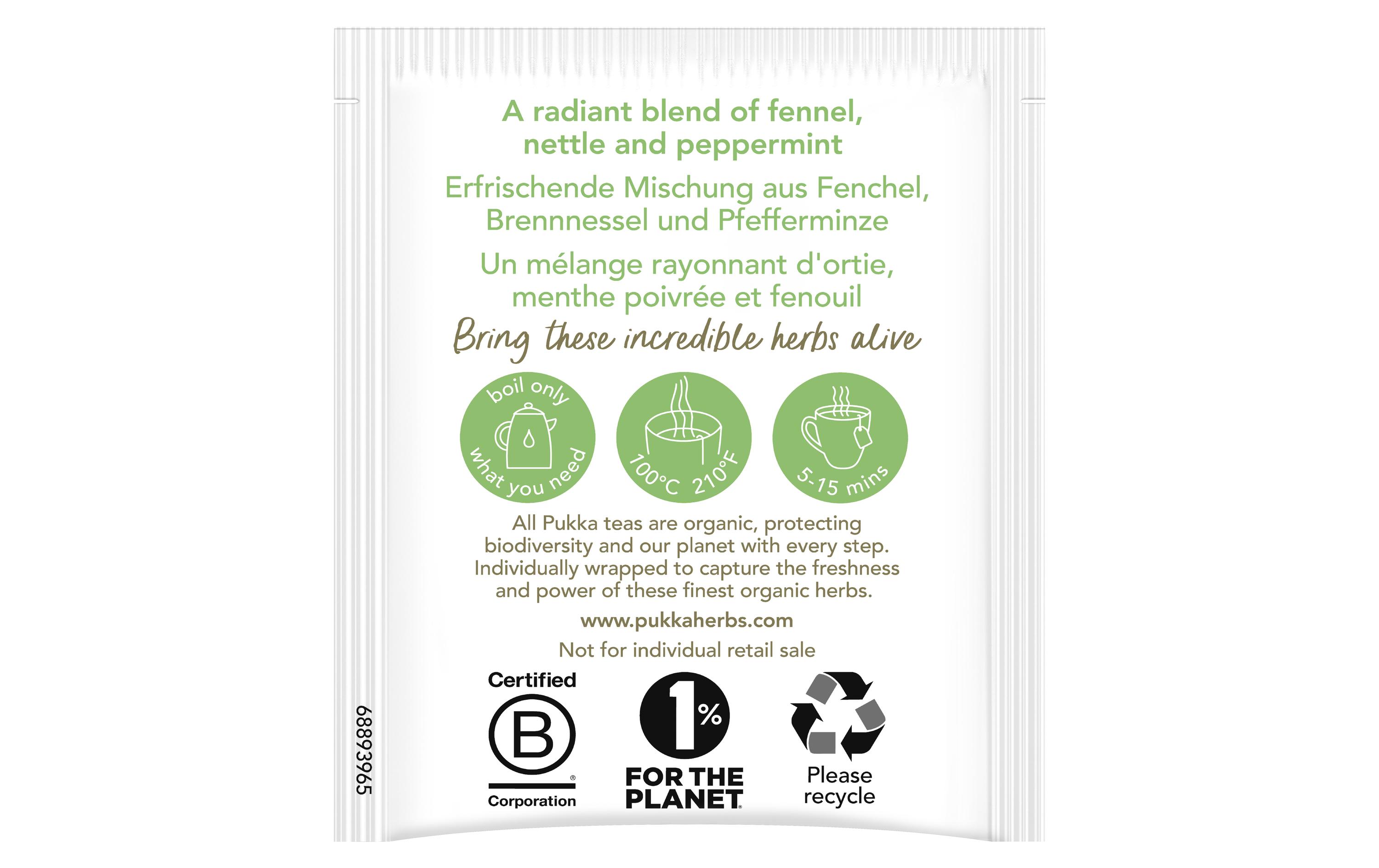 Teebeutel Klar Bio 20 StückBio Kräutertee