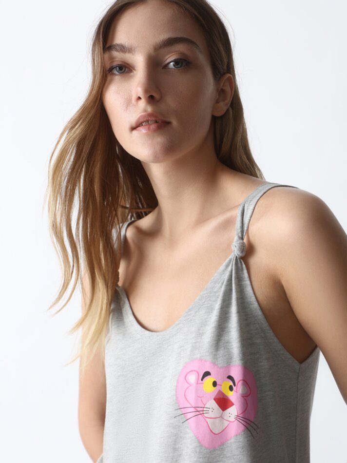 Vestido Pink Panther™ MGM com estampa - Cinza Mesclado