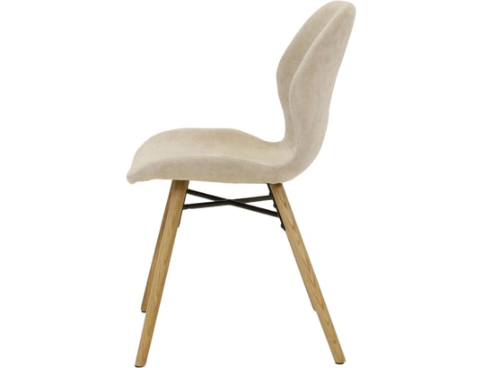 CONCEPT1 - Chaise Lot de 2 C. Keri sable tissu