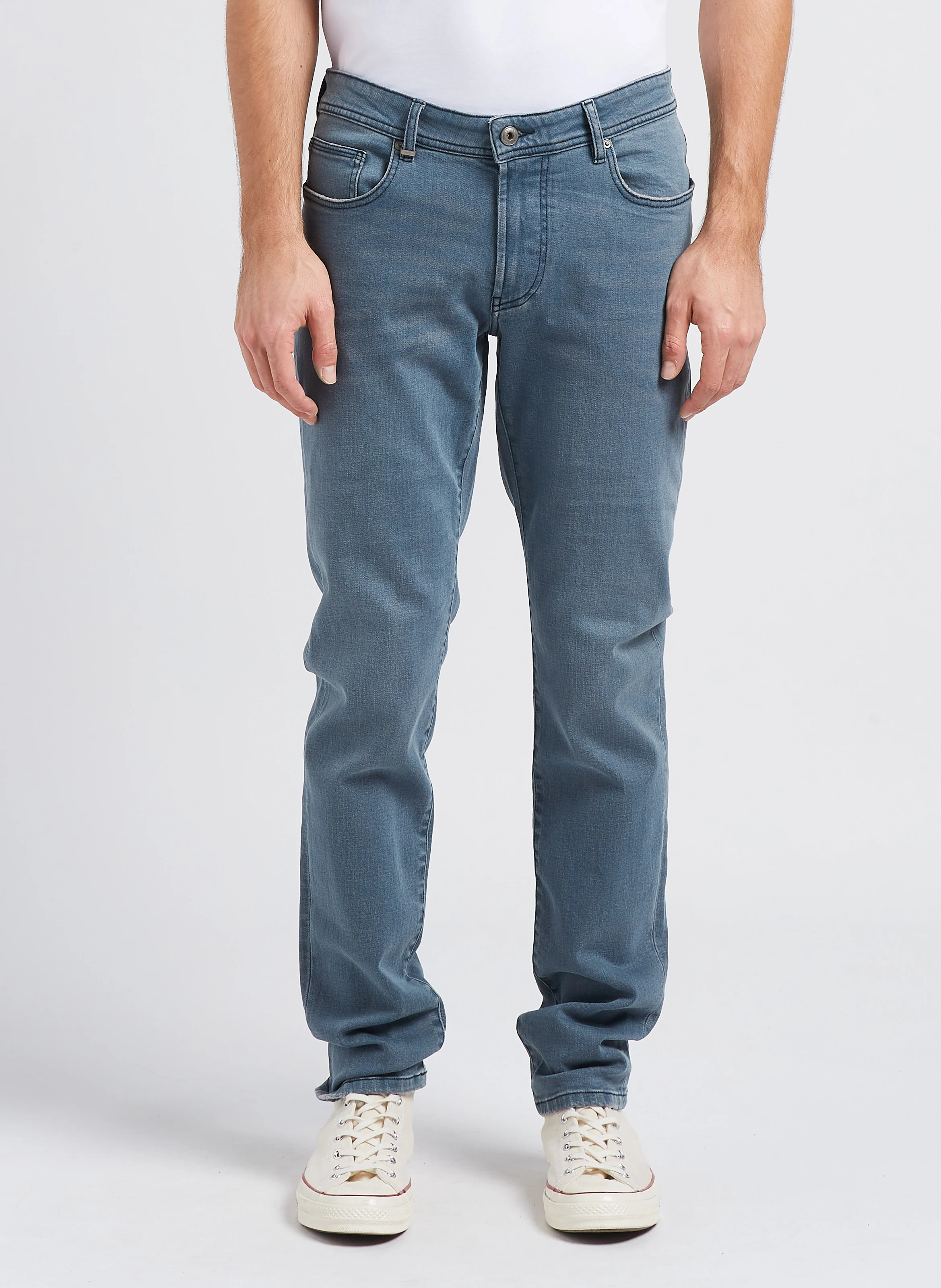 Jean slim en coton bio stretch| Bleu