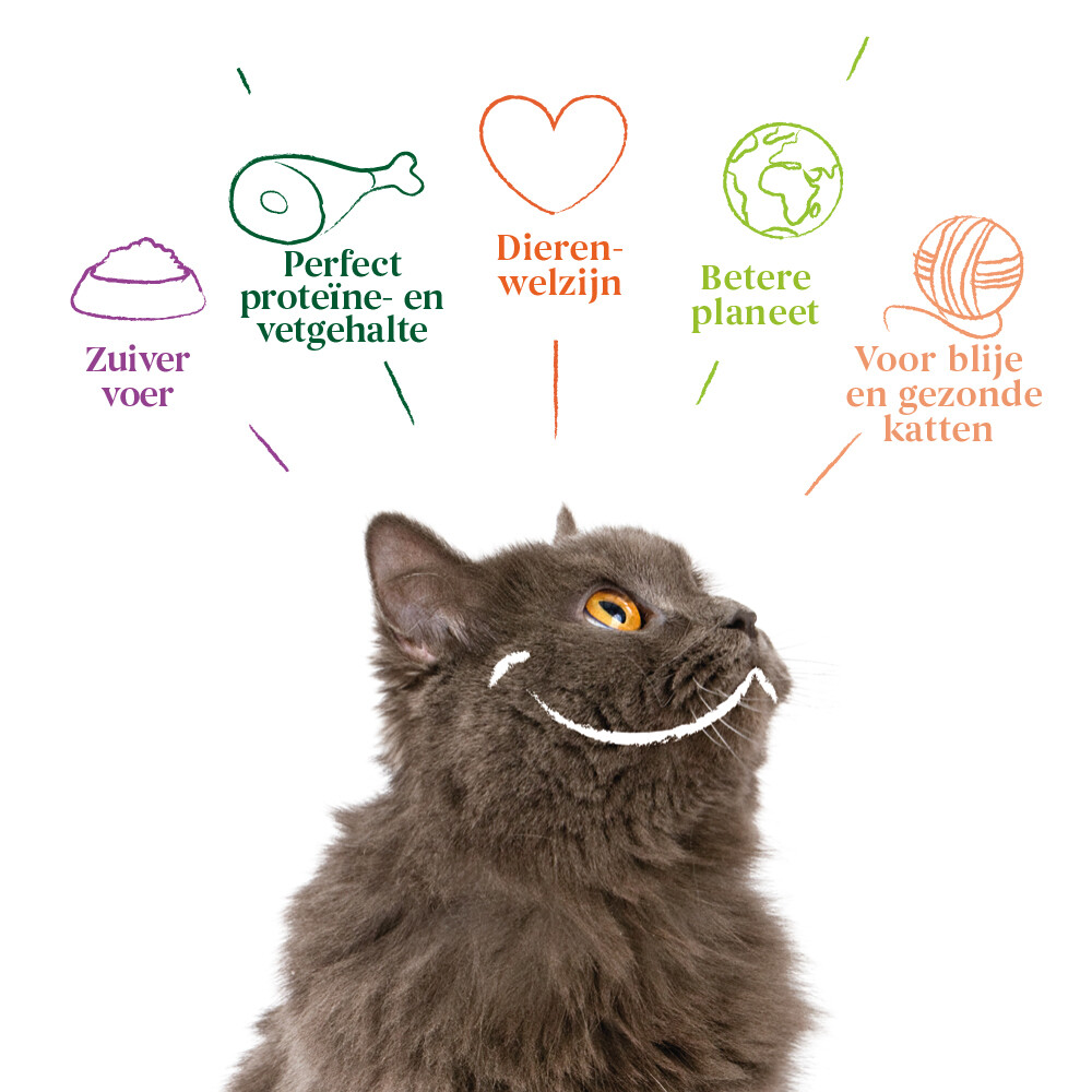 16x Yarrah Bio Kattenvoer Chunks Kip & Rund100 gr
