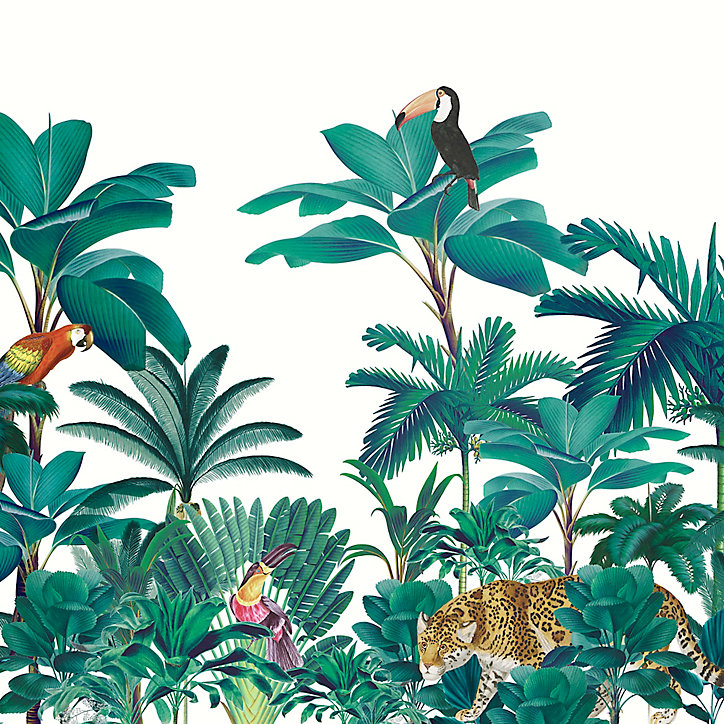 Papier peint panoramique Intissé GoodHome Tektite vert 350 x 280 cm