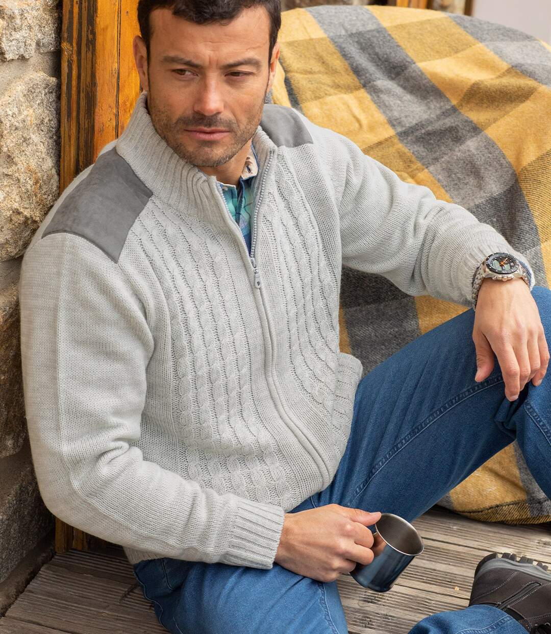 Gilet Tricot et Suédine