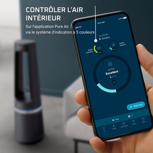 Purificateur Rowenta ECLIPSE 3 EN 1 CONNECT PURIFICATEUR/CHAUFFAGE/VENTILATEUR INTELLIGENT QU5072F0