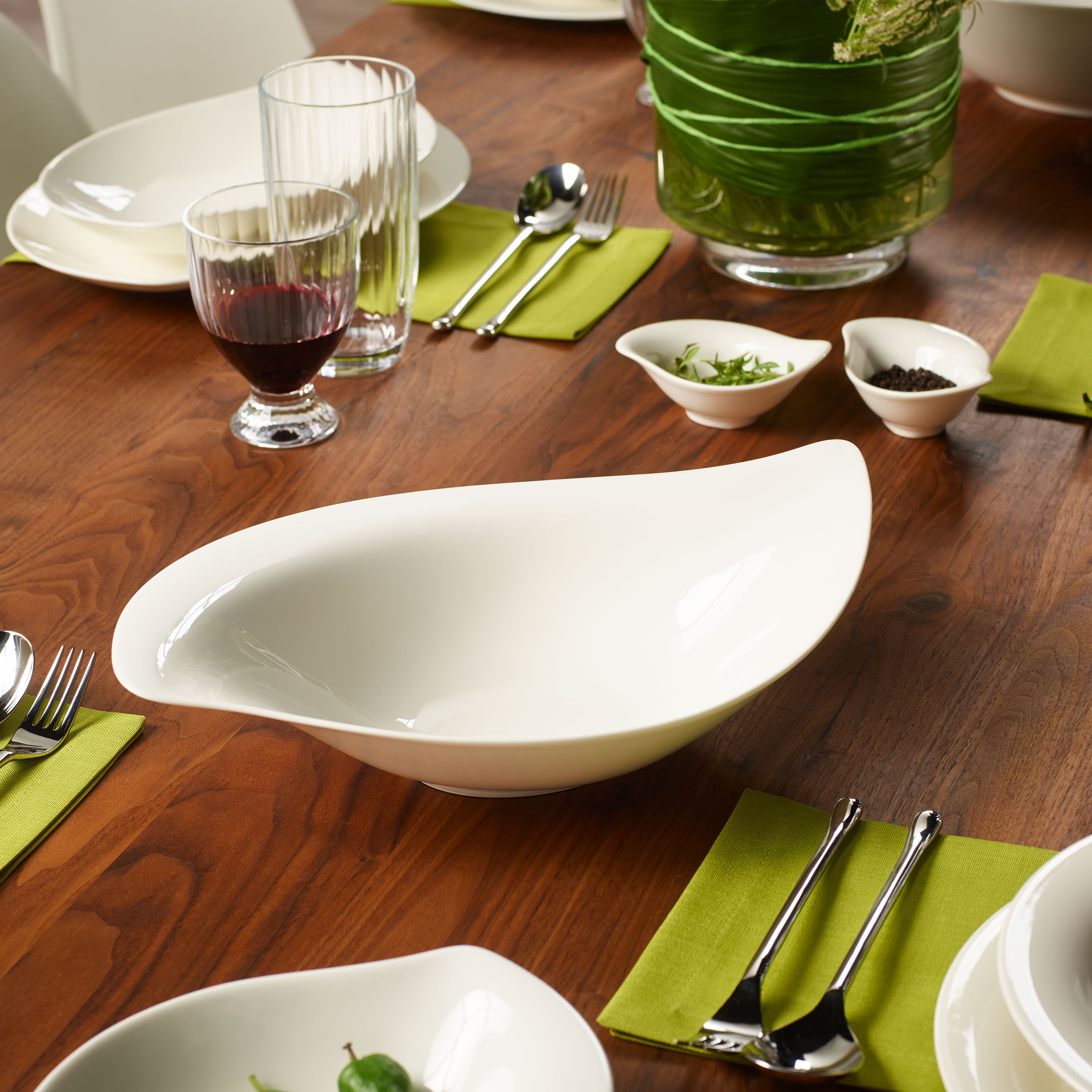 New Cottage Salad serving bowl White, 20.3 oz, Premium Porcelain