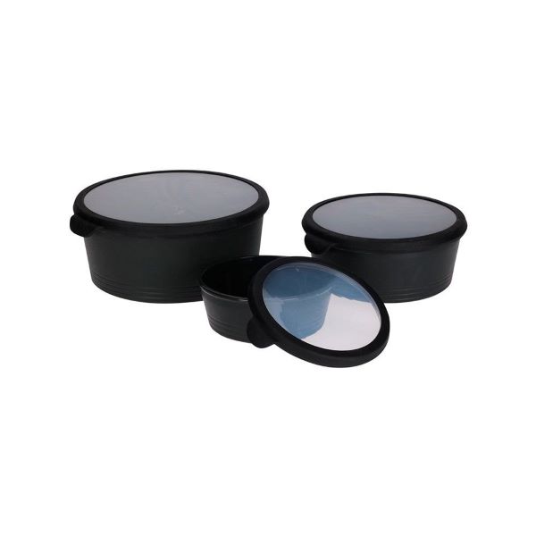 Lot de 3 boîtes avec couvercle