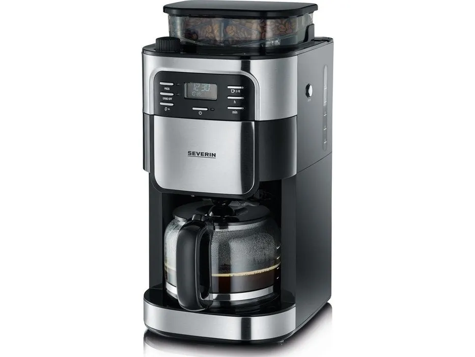 SEVERIN KA 4810 - Kaffemaskine - 10 kopper - rustfrit stål/sort