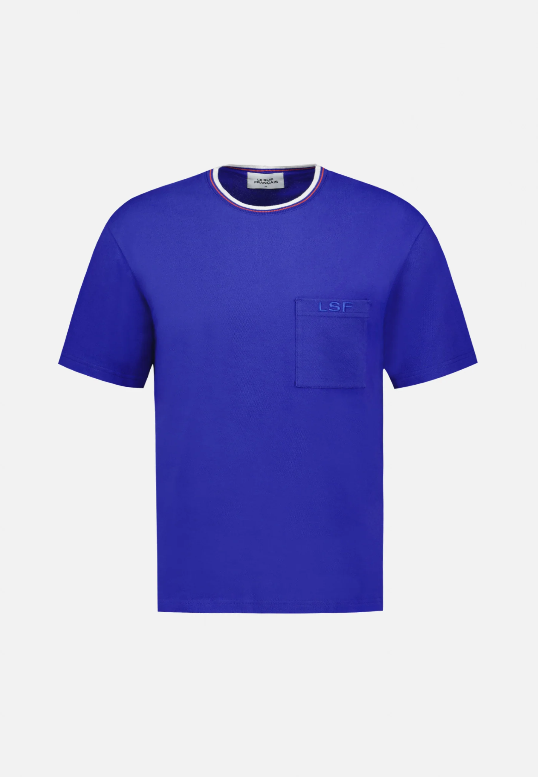 T-shirt en piqué en coton-Noa Bleu Éblouissant