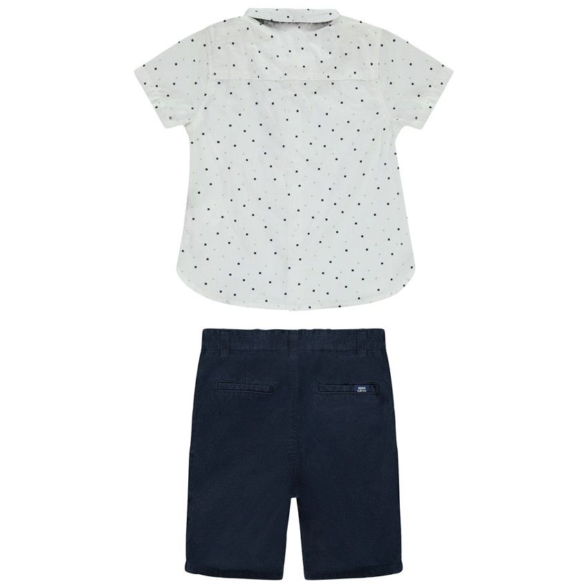 Ensemble court 2 pièces avec nœud papillon pour bébé garçon - Bleu marine