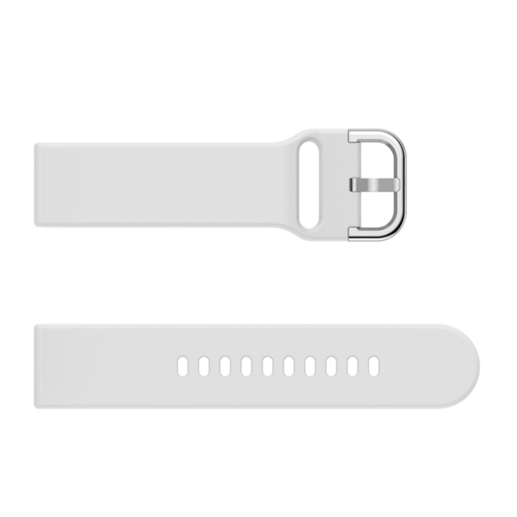 Samsung Galaxy Watch FE (40mm) Silikon Sport Armband mit Dornschliesse (Gelenkumfang: 160-210mm) - Weiss
