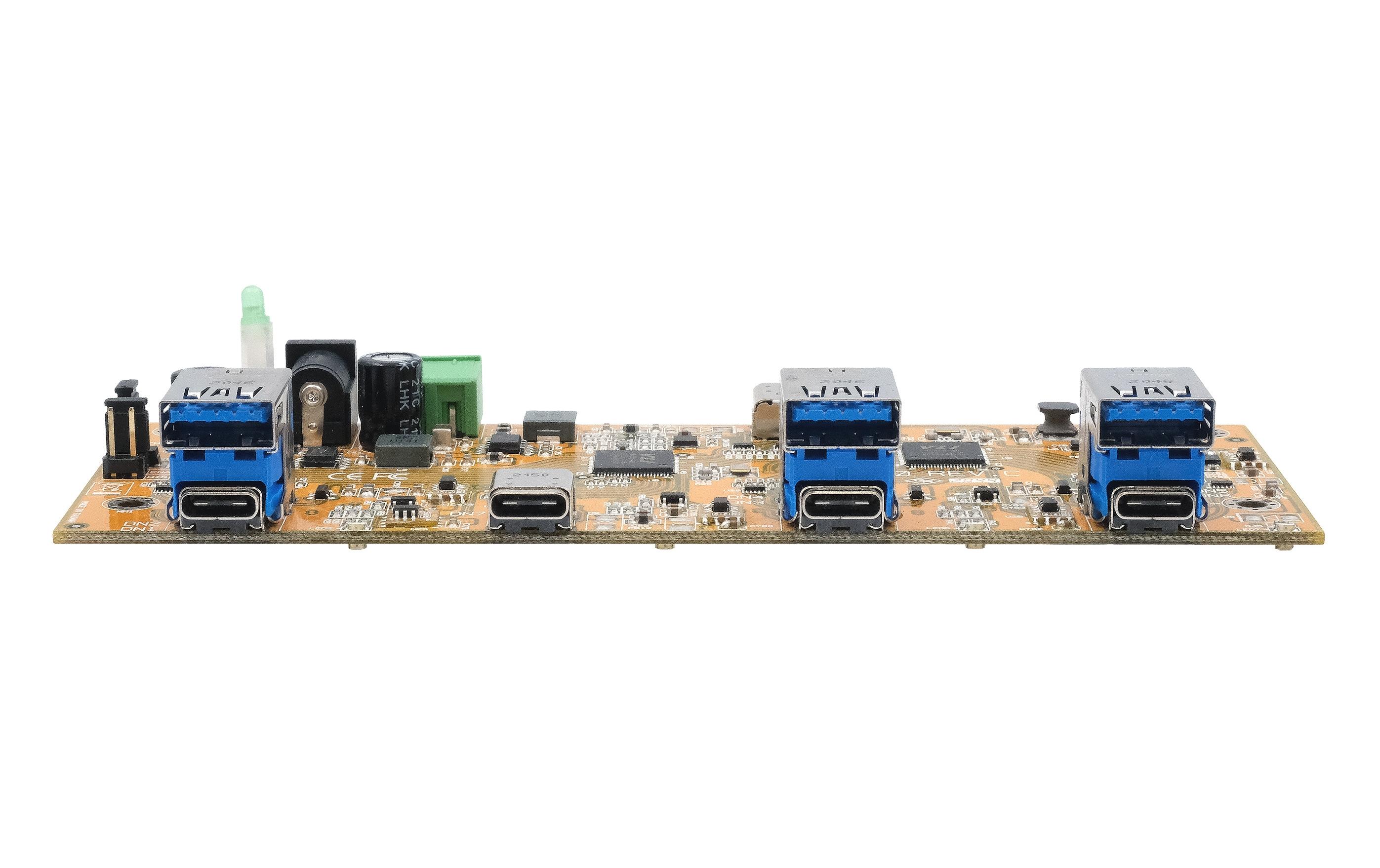 USB-Hub EX-1237HMVS-PL<br>7-Port USB 3.2 Gen 2 x 1 HUB-Platine mit 4x USB-C und 3x USB-A