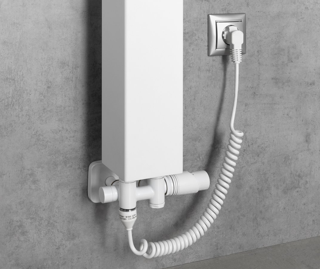 Bruckner Wicher Combi radiator aansluitset midden onder wit