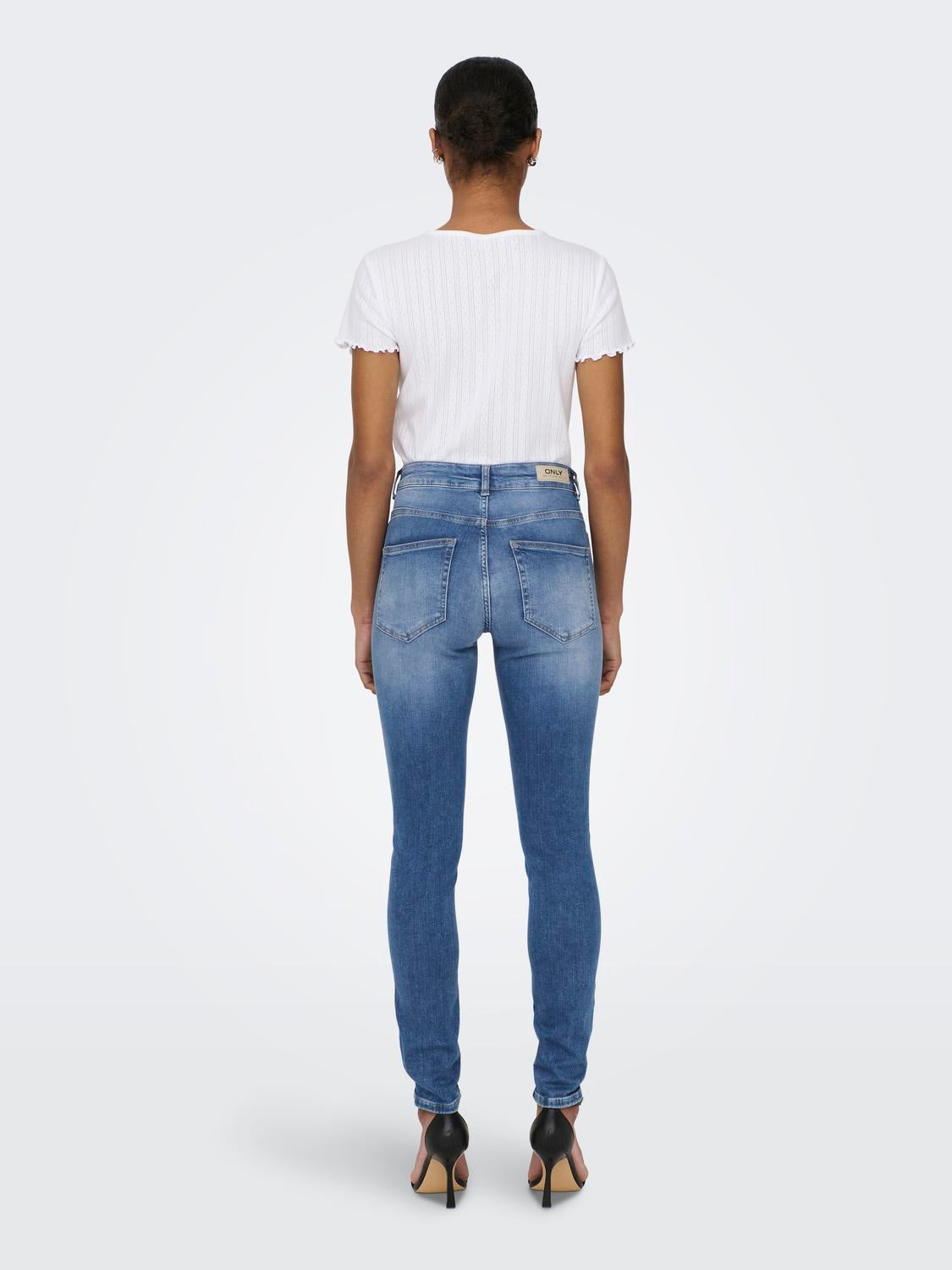 ONLBOBBY Mittlere Taille Skinny Fit Jeans Medium Blue Denim
