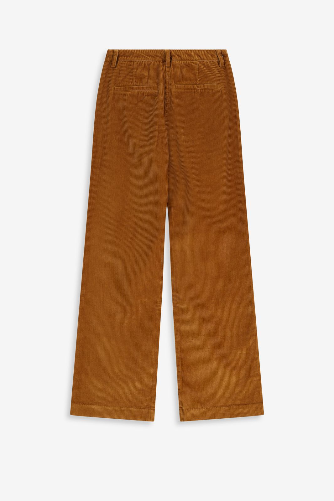 Bruine wide leg corduroy broek