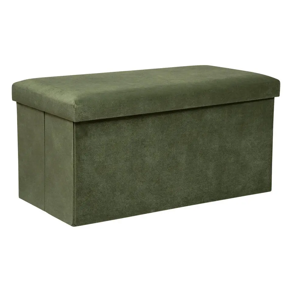 Atmosphera Poef/hocker - Opvouwbaar - Dennengroen - 76 x 38 x 38 cm