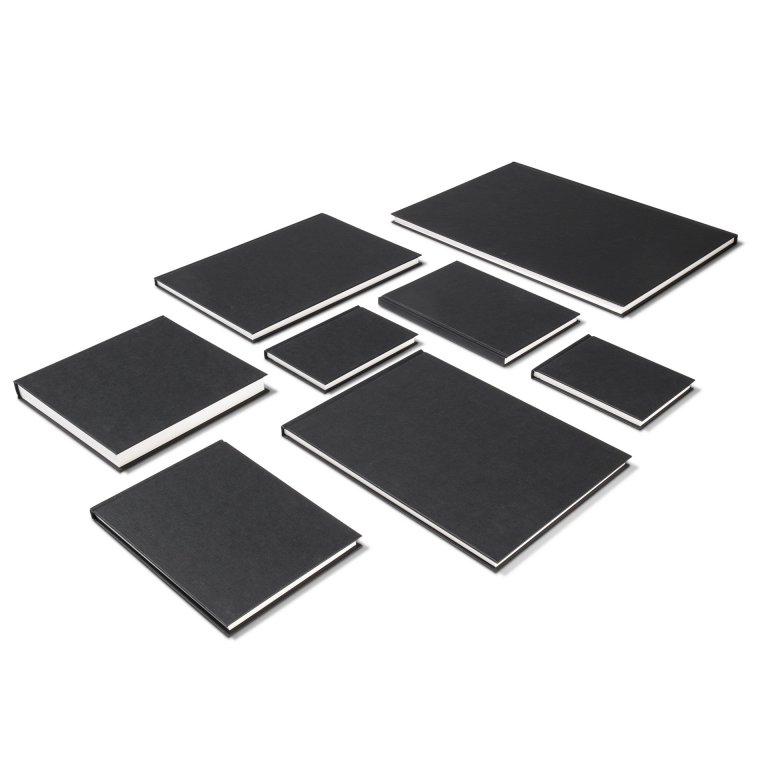 Seawhite Skizzenbuch Black Cloth weiß 140 g/m²