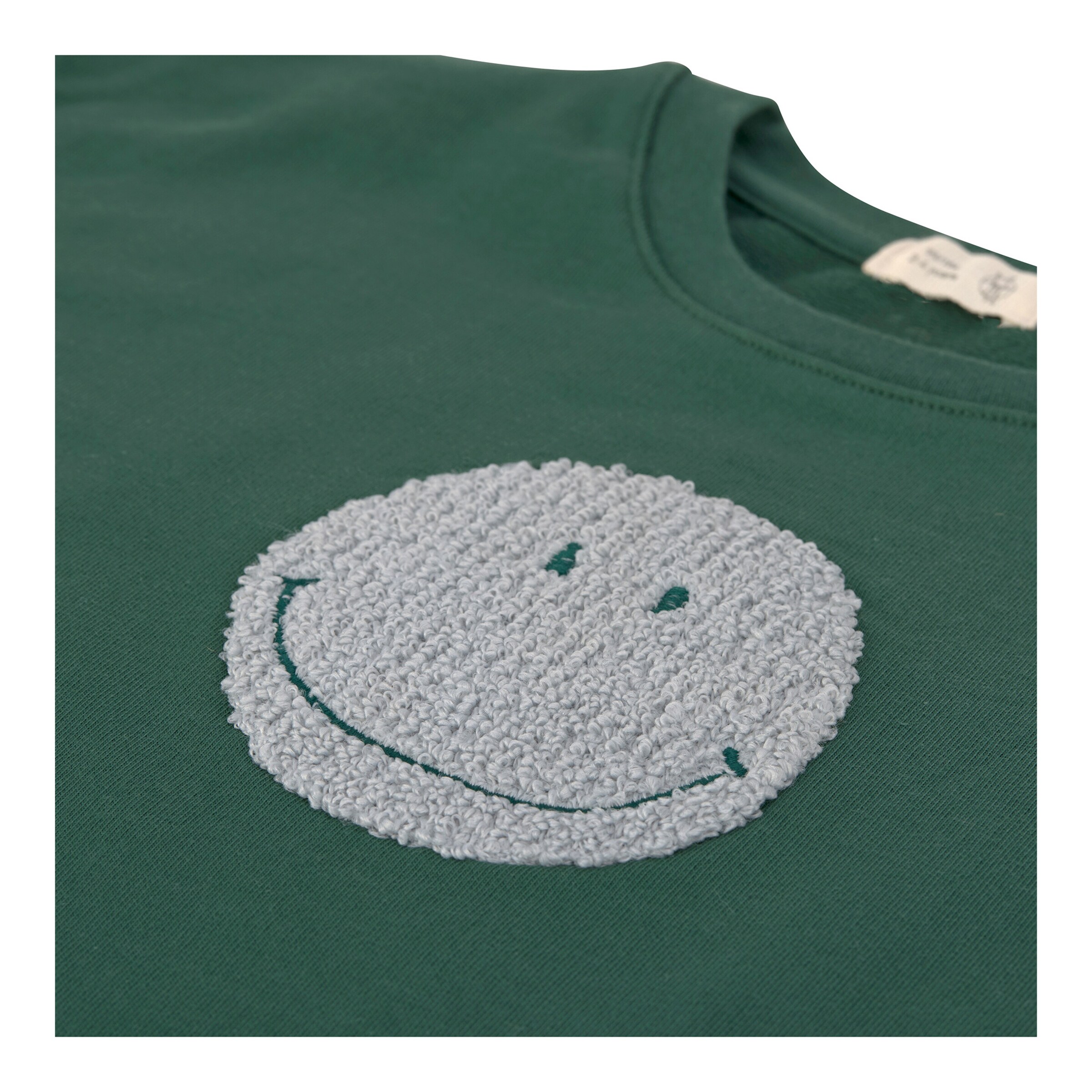 Lässig Sweatshirt Smiley Little Gang grün/braun/hellblau