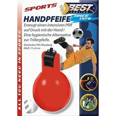 BEST Sporting Handpfeife für Training und Sportunterricht, rot / schwarz