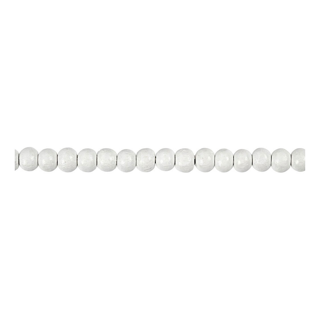 Houten Kralen Wit, 150st.
