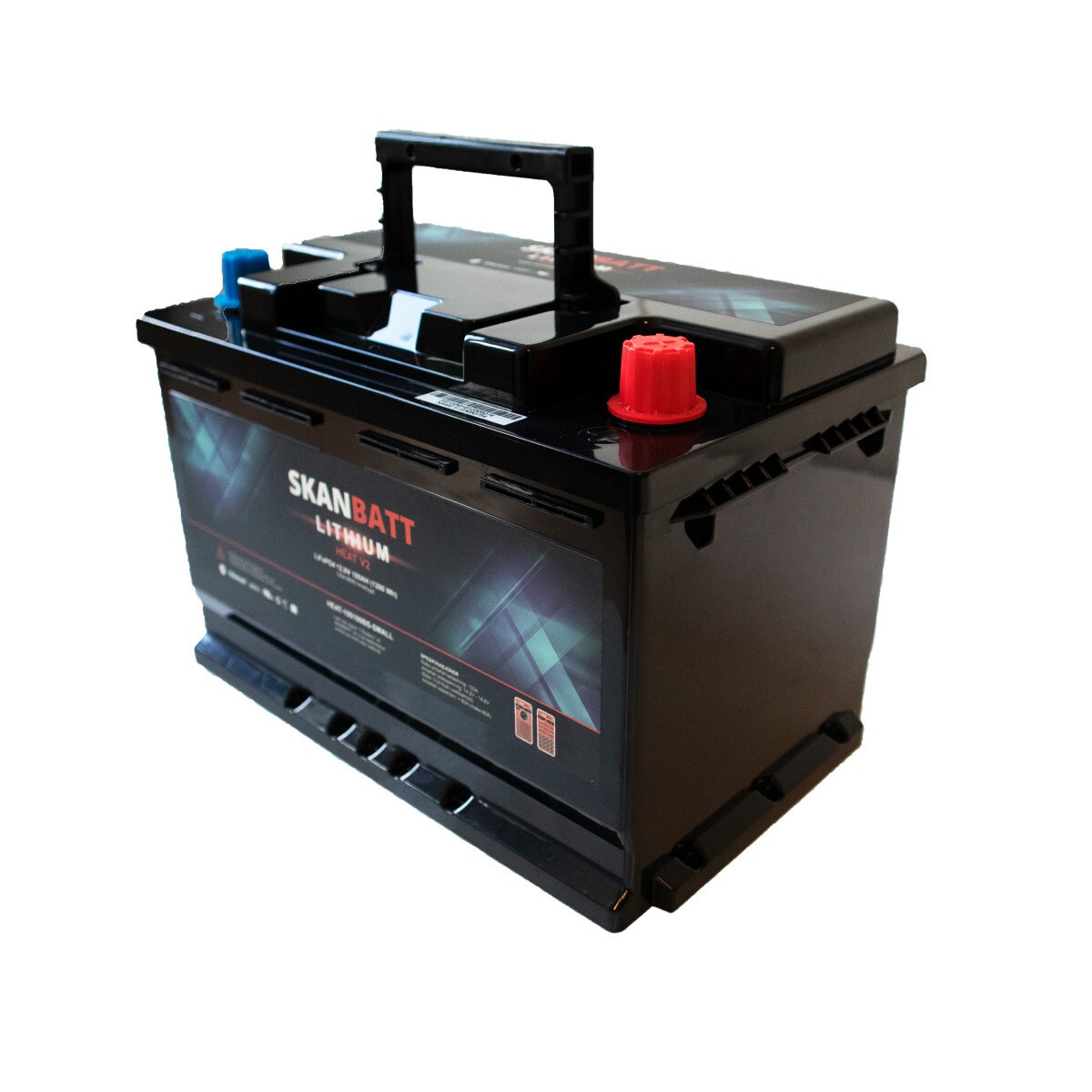 SKANBATT V2 Lithium HEAT Batteri 12V 100Ah 100A BMS - SMALL (279x176x190mm)