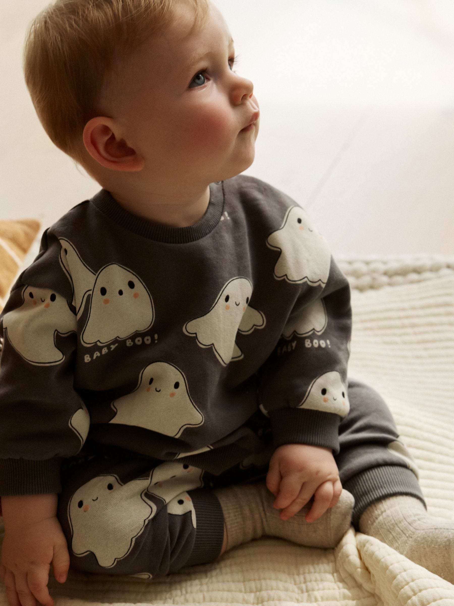 Mono Ghost - Baby Halloween-set van sweater en joggingbroek (0mnd-3jr)