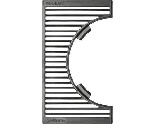 Tenneker® Grillrooster, Carbon Half, 41,8 x 24 cm, Gietijzer, 2 Stuks, Zwart, Grillroostersysteem, Platform voor Carbon