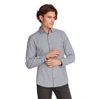 Chemise à manches longues homme Poplin Stretch Stripe CALVIN KLEIN