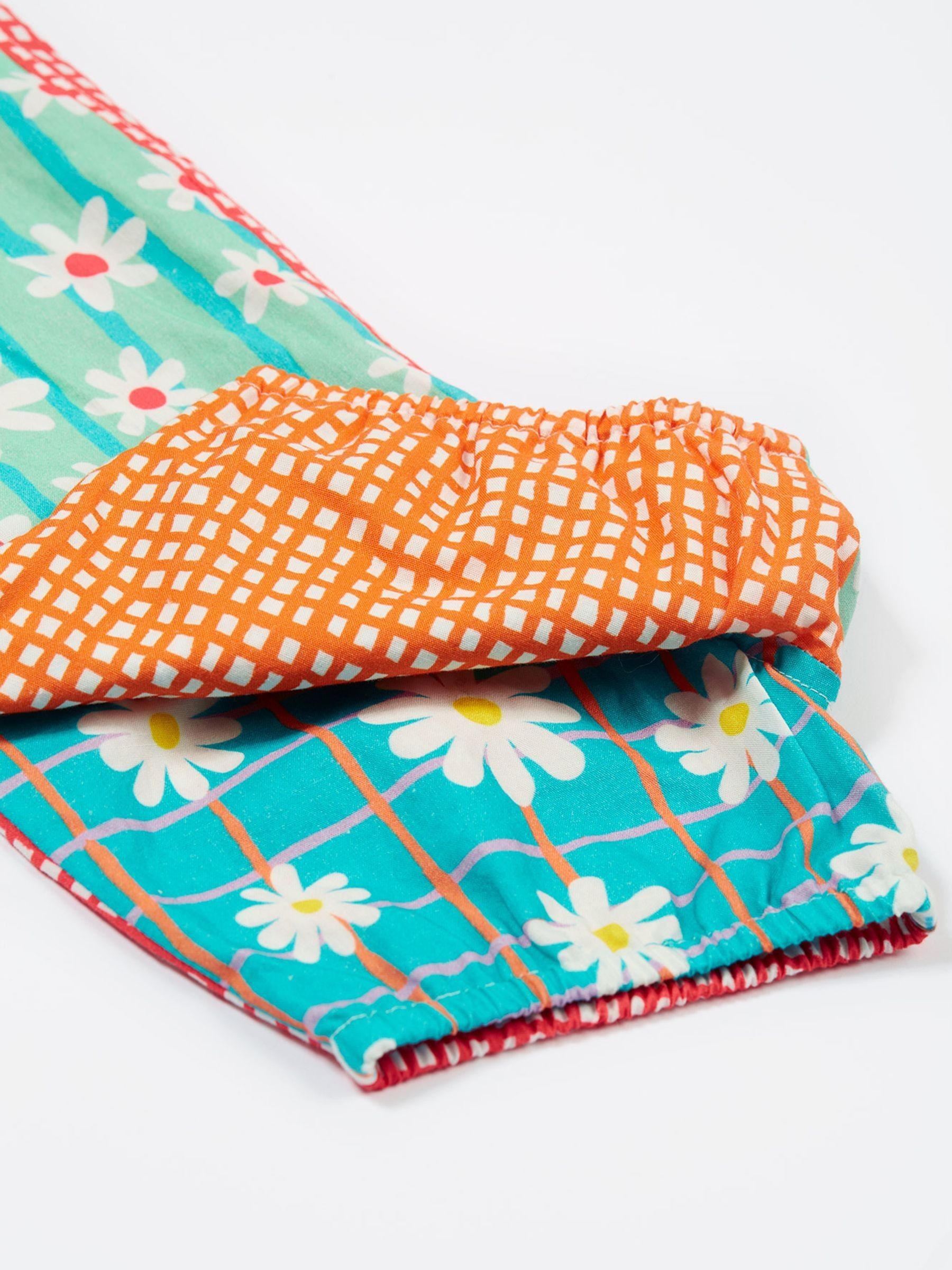 Frugi Green Summer Printed Dungarees