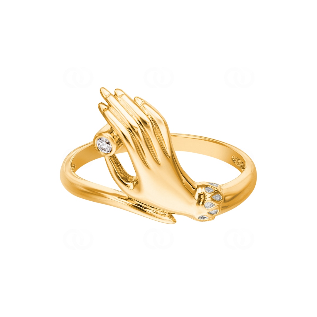 Ring 750/18 K Gelbgold mit Diamant 0.03 ct H/Si