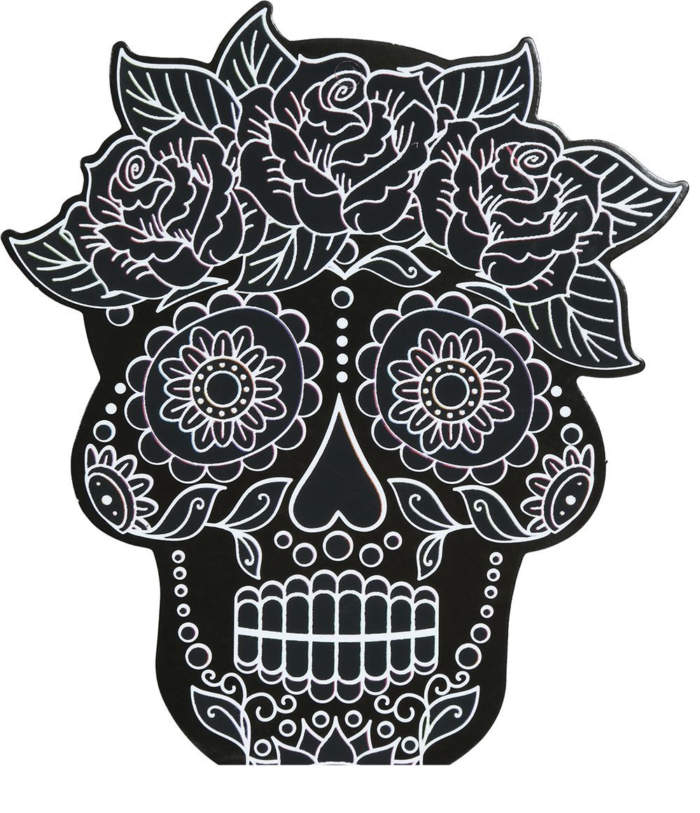 Halloween Tafeldecoratie Zwart Mexicaanse Silhouetten 12cm 6st