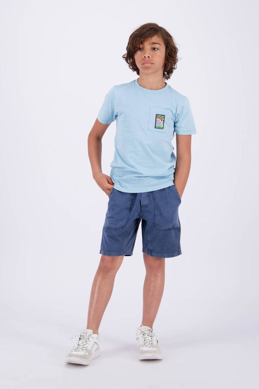 Vingino T-shirt JURF met backprint lichtblauw