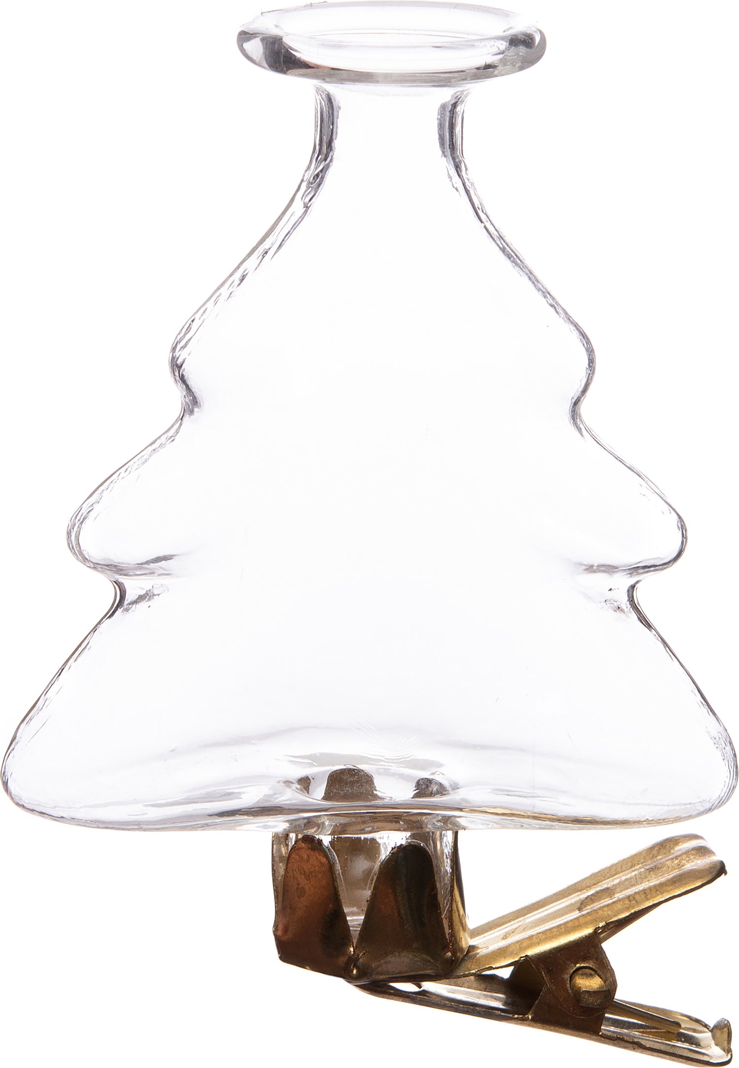 Intratuin vaas op clip transparant kerstboom 5 x 2,1 x 7,8 cm