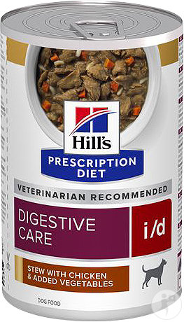 Hill's Prescription Diet Digestive Care I/D Mijoté Aliment Pour Chien Poulet Et Légumes 12x354g