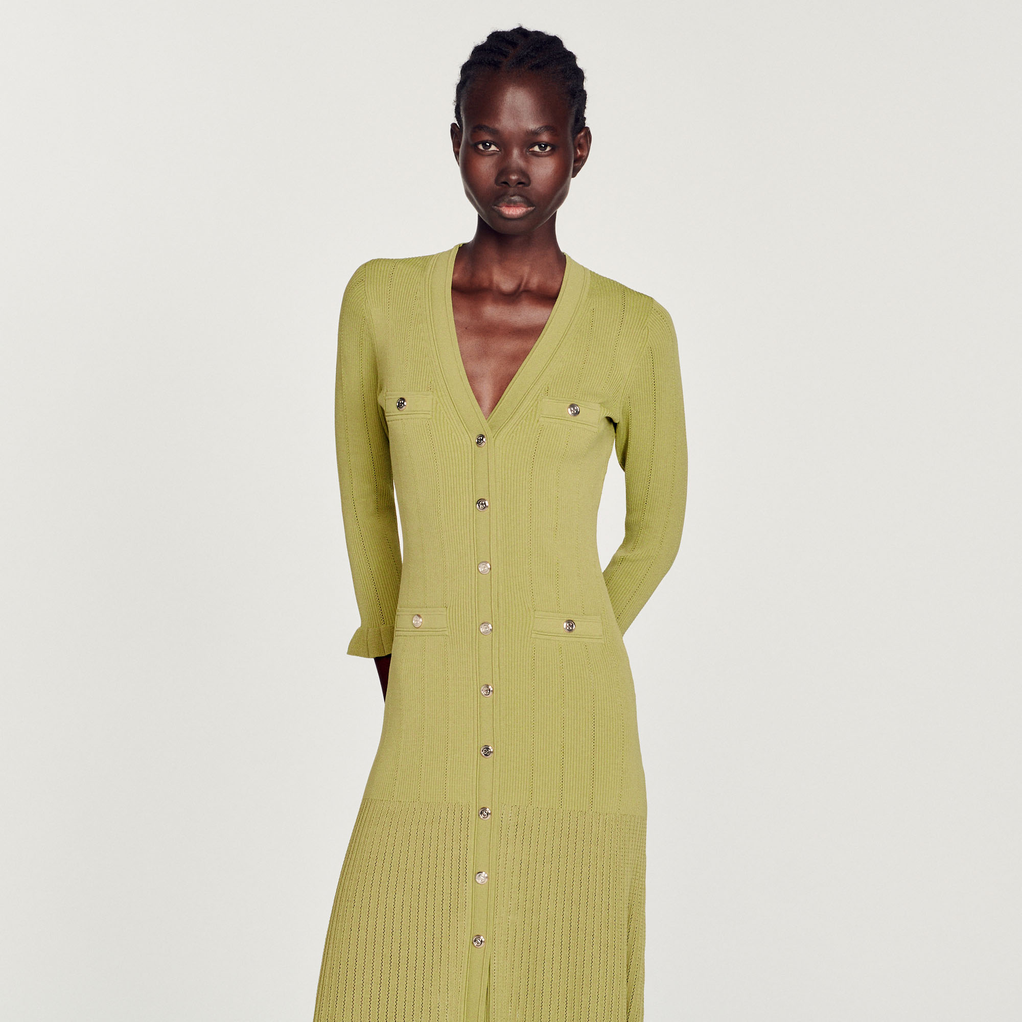 Robe longue en maille