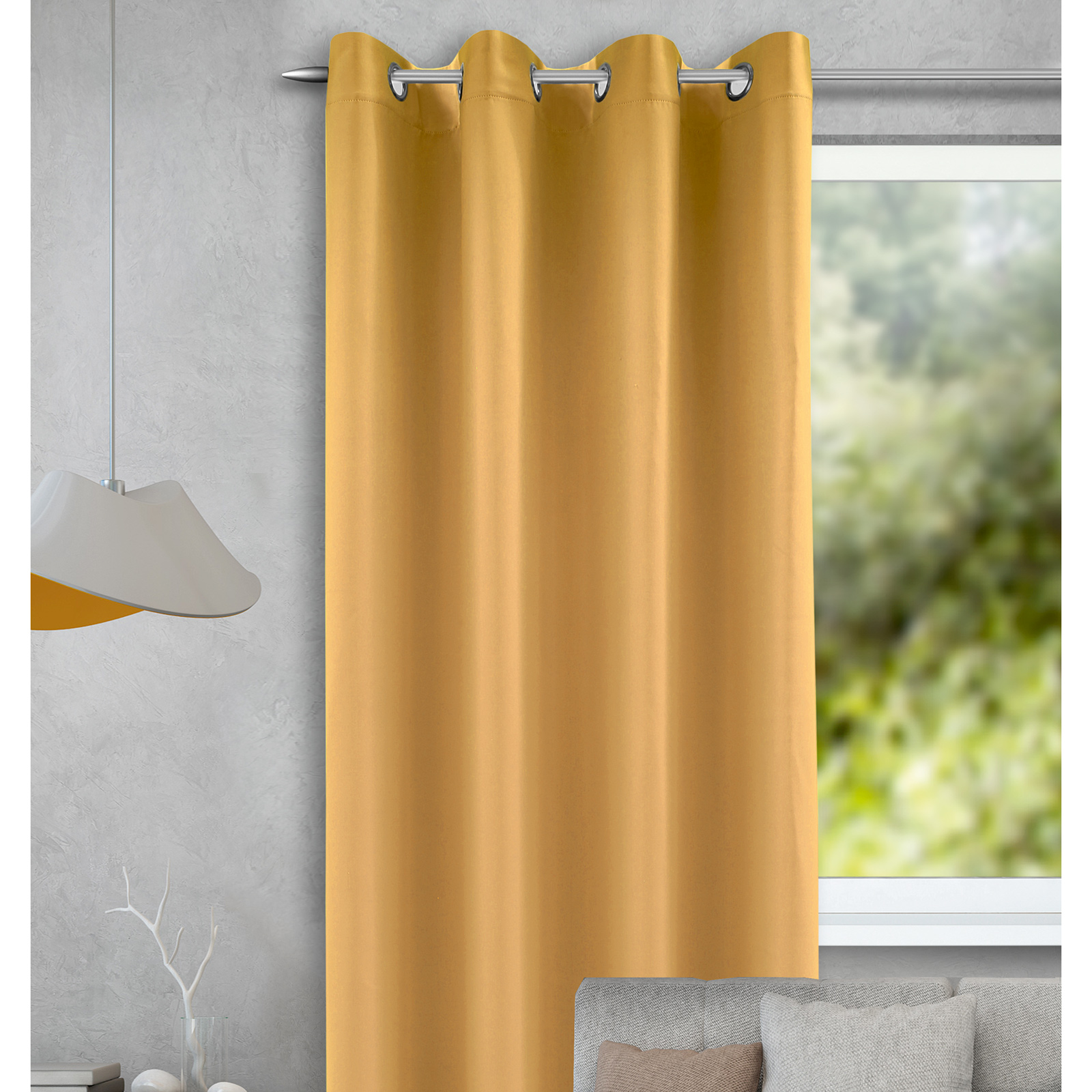 Verdunklungsvorhang - safran - 140x235 cm