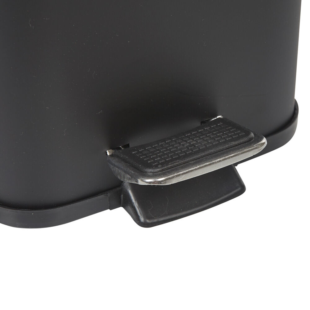 Poubelle salle de bain carré noir 3 L