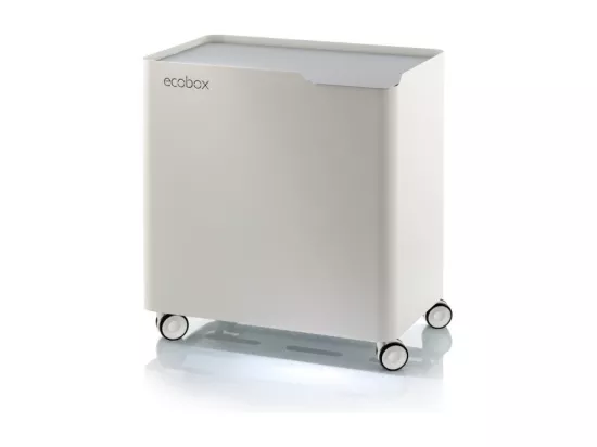 Poubelle design tri sélectif, fermeture douce, 60 litres, ECOBOX.